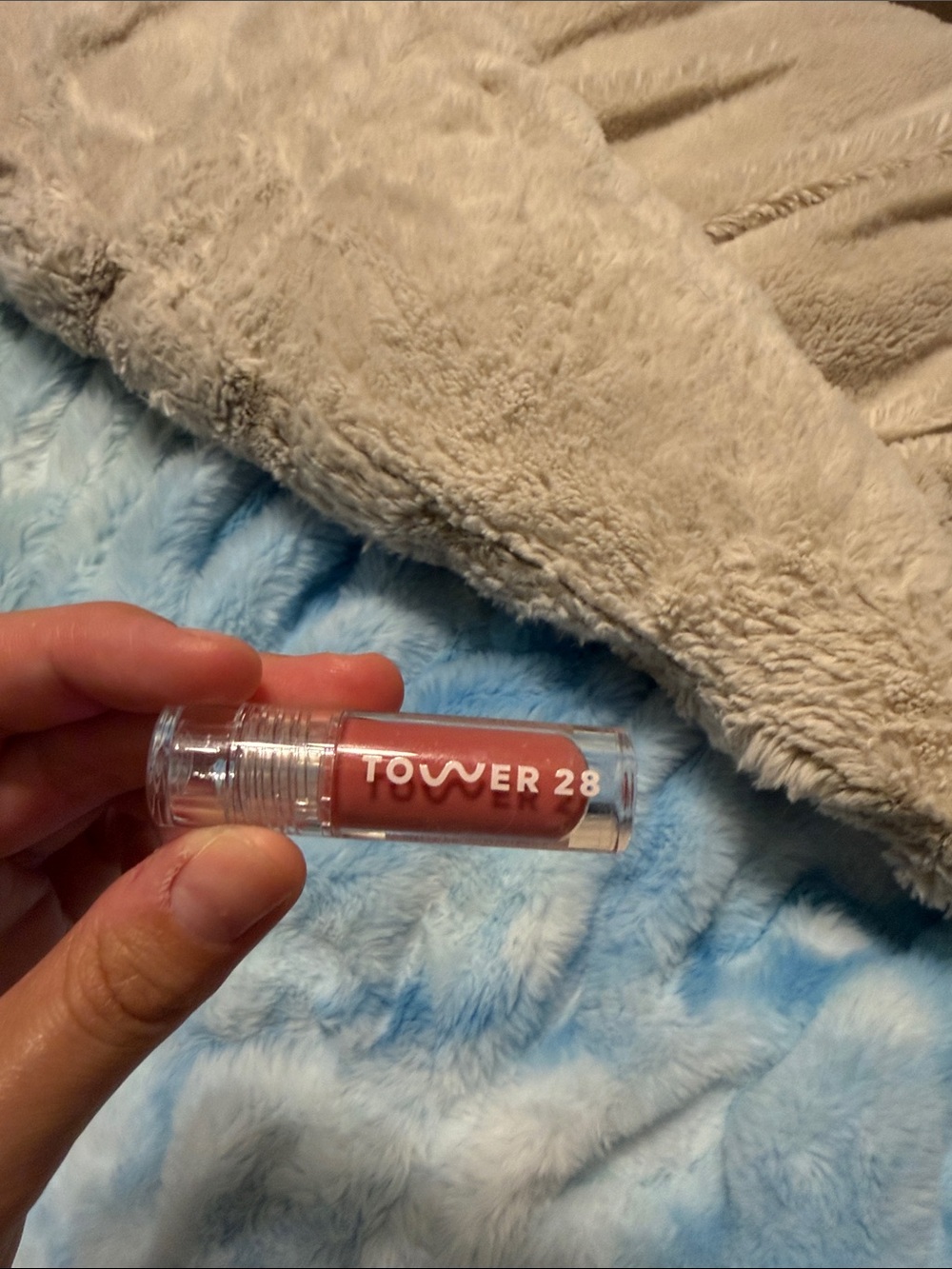 Tower 28 Mini lip gloss in pistachio